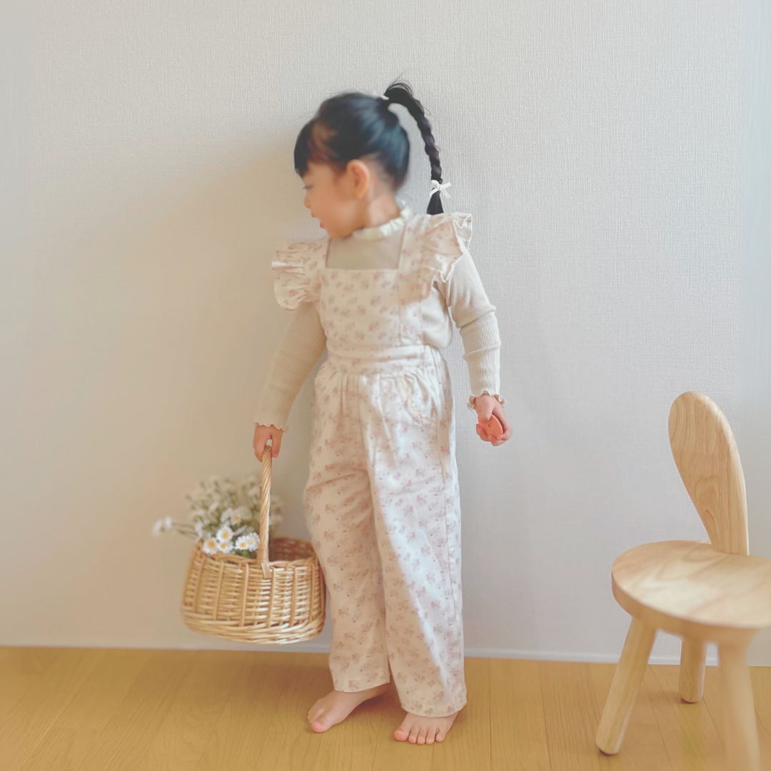 frill flower salopettes