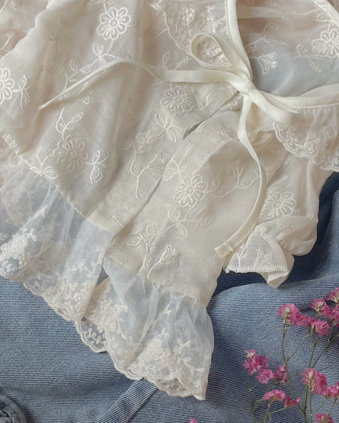 lace ribbon cardigan