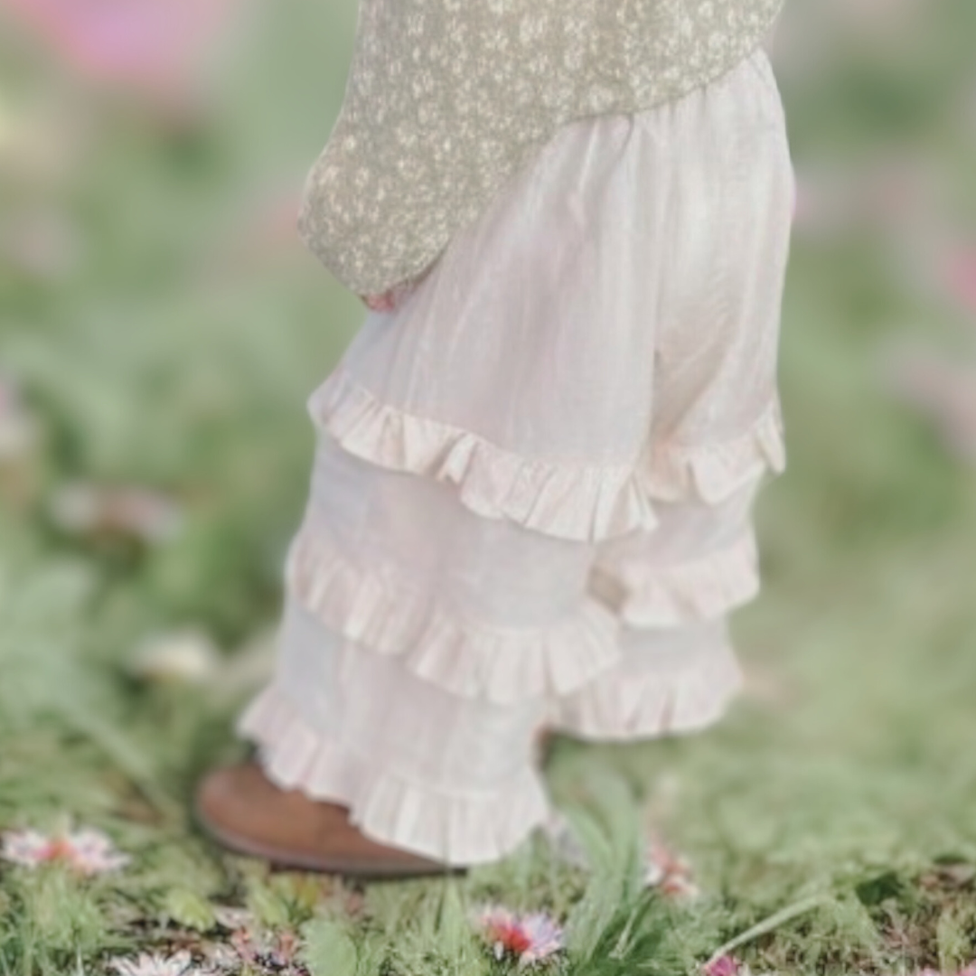 cotton frill pants