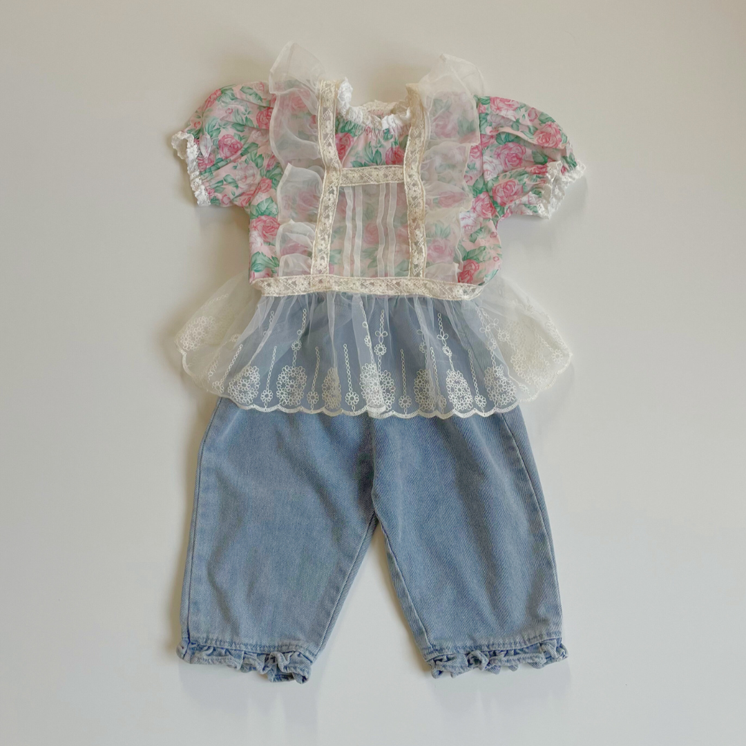 frill ribbon bustier