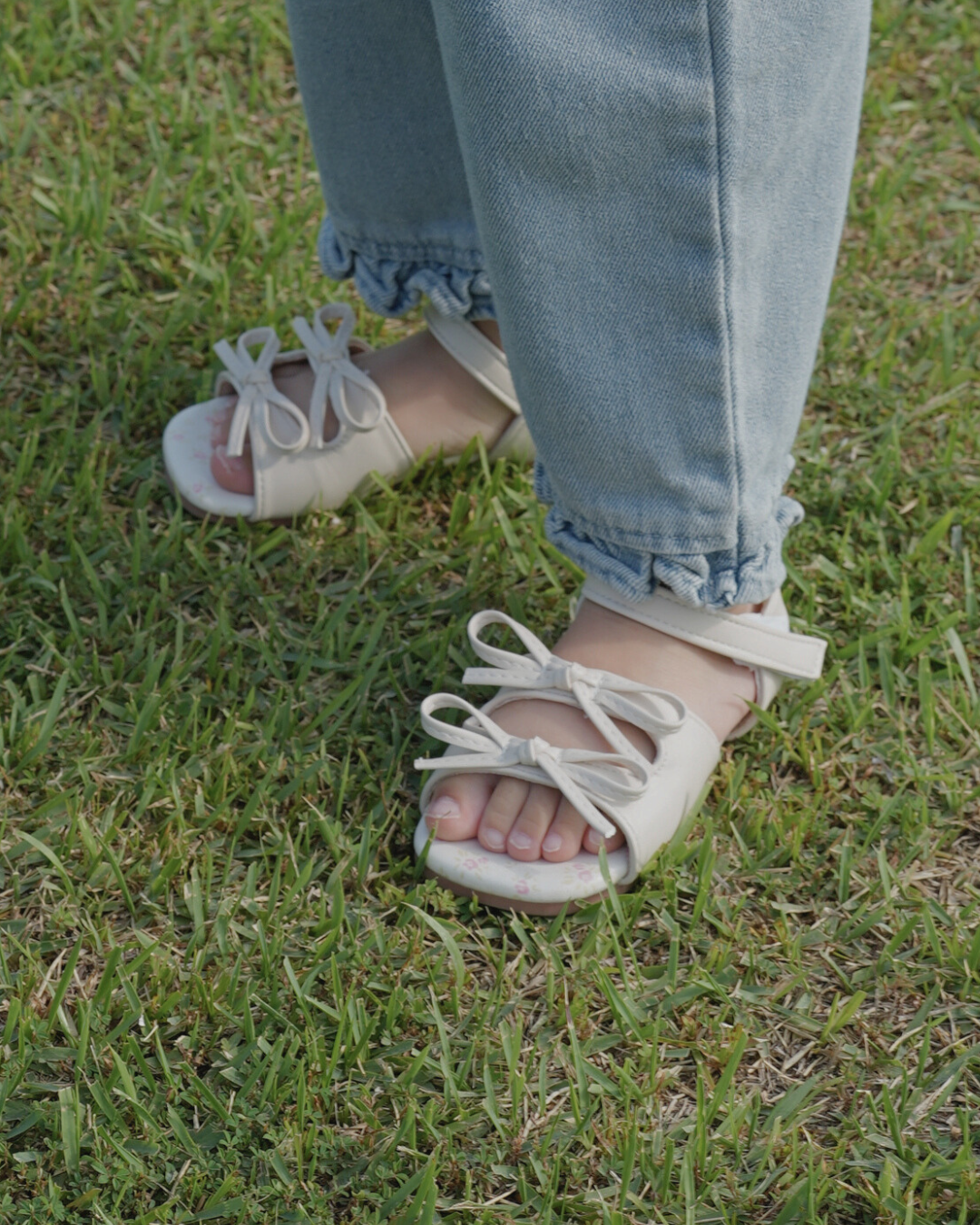 double ribbon sandals