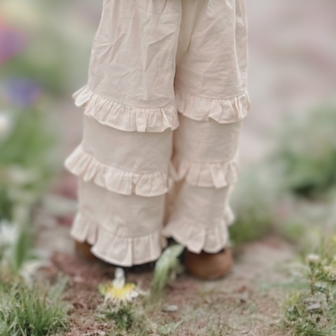 cotton frill pants