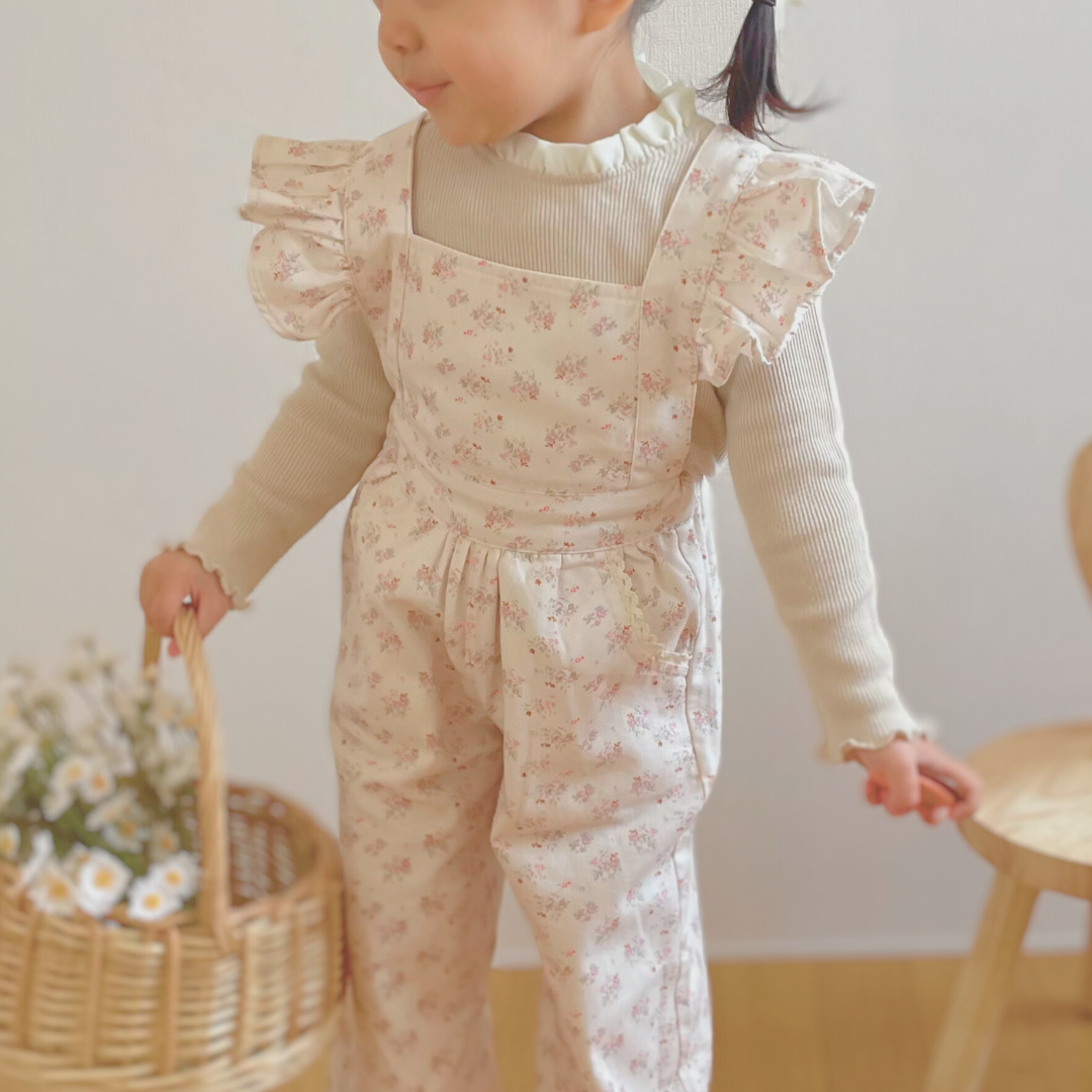 frill flower salopettes