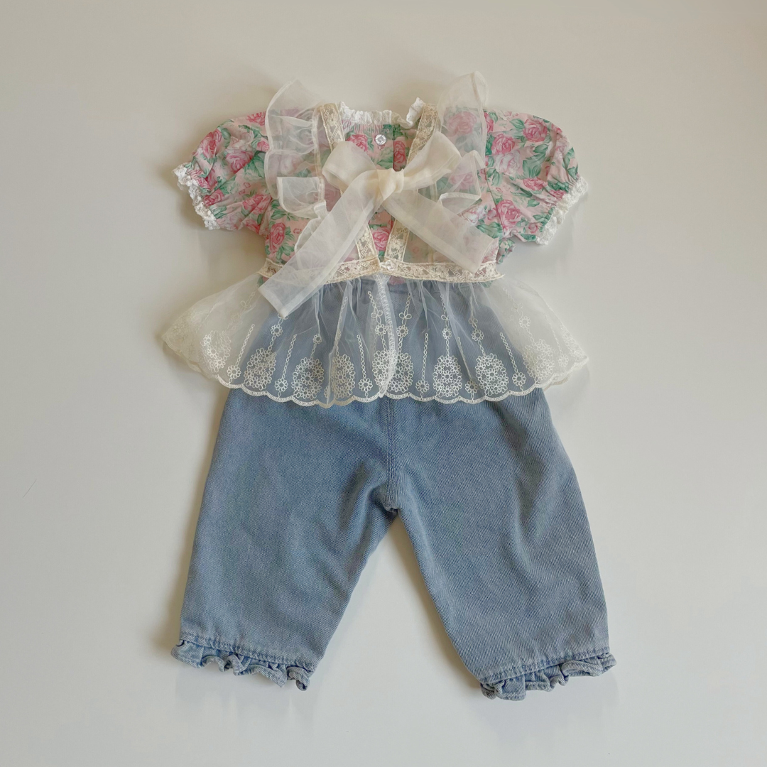 frill ribbon bustier