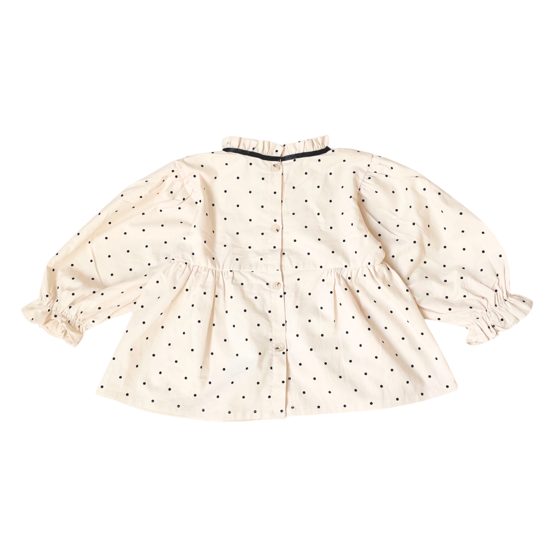 dot ribbon blouse