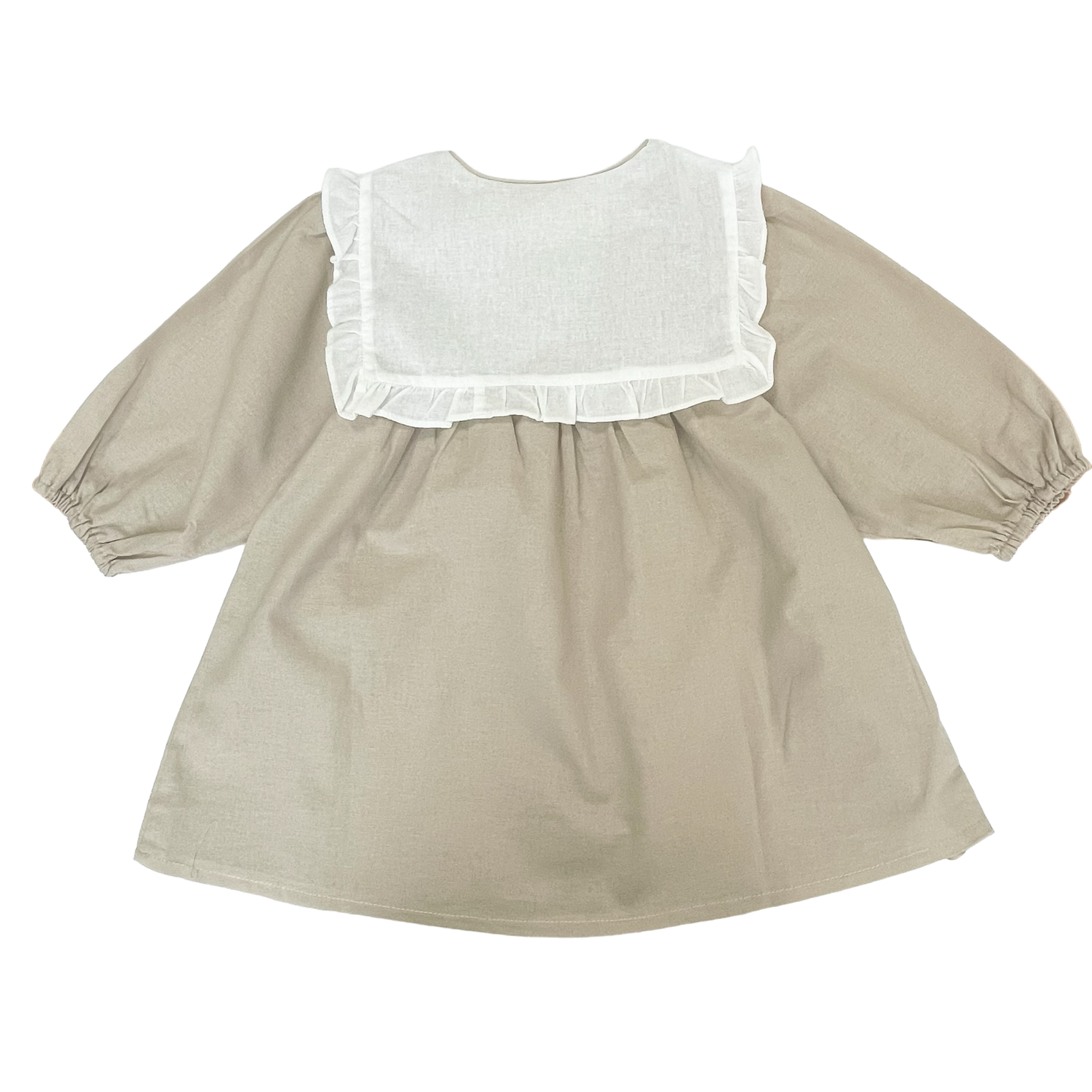 big collar dress - beige