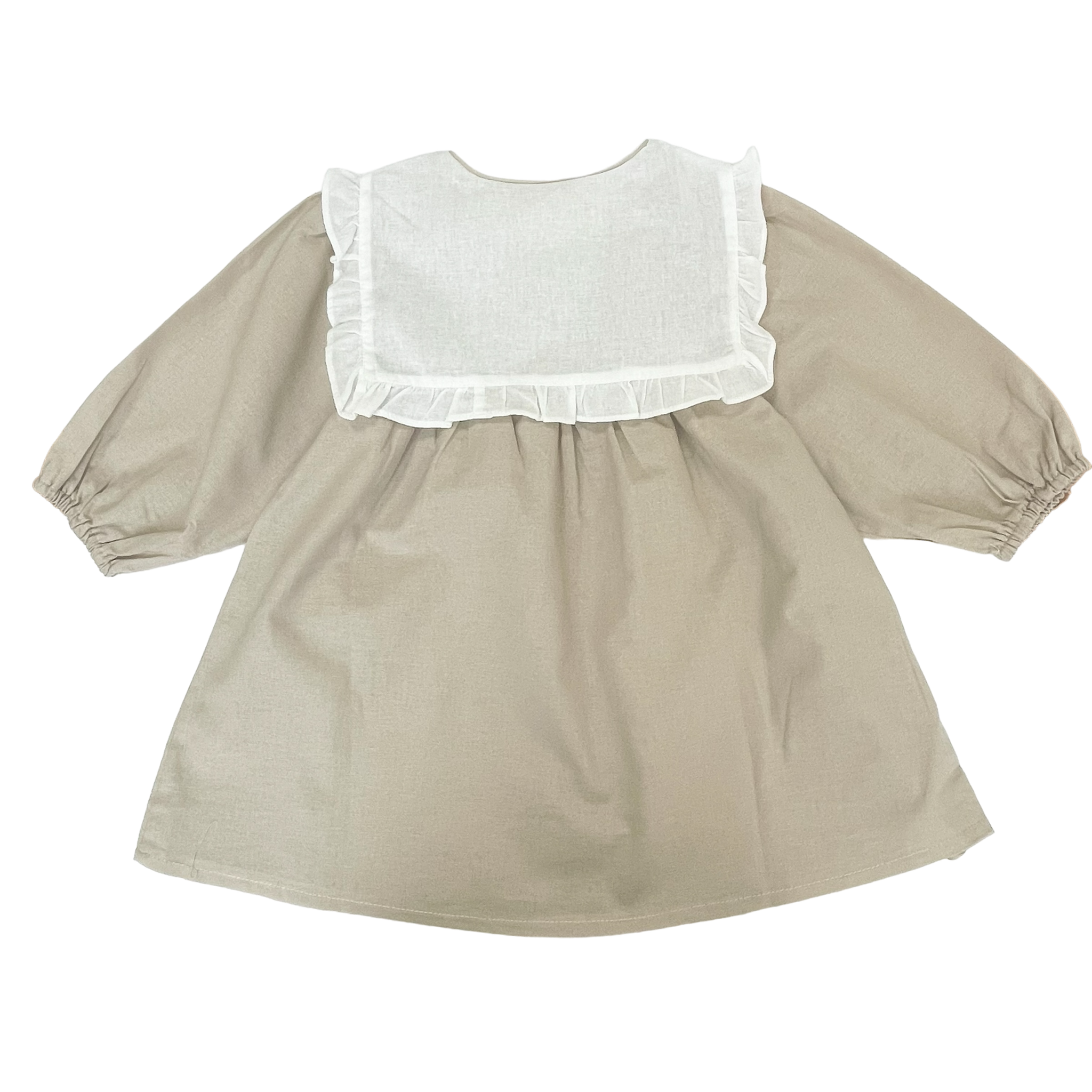 big collar dress - beige