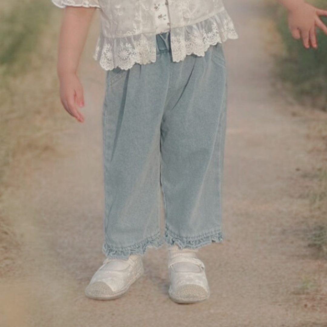relax frill jeans